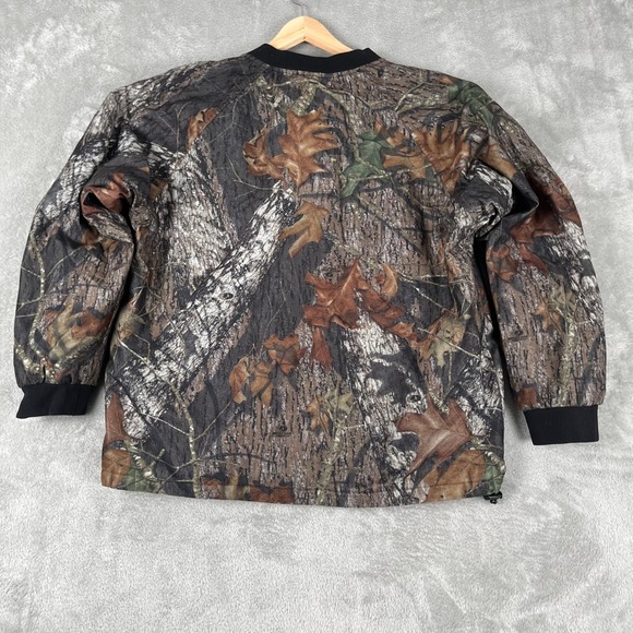 Stearns Dry Wear Hunting Jacket Mens Sz Large Realtree Camo Hardwoods Snap - Picture 6 of 9